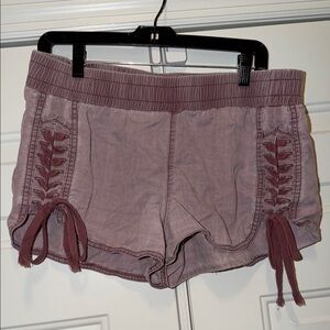 Express Mauve Gathered Waist Shorts